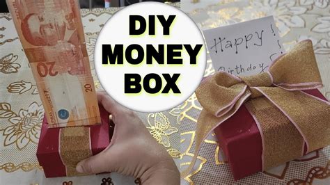 Below that write your birthday message. . Money pull box